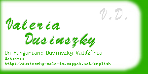valeria dusinszky business card